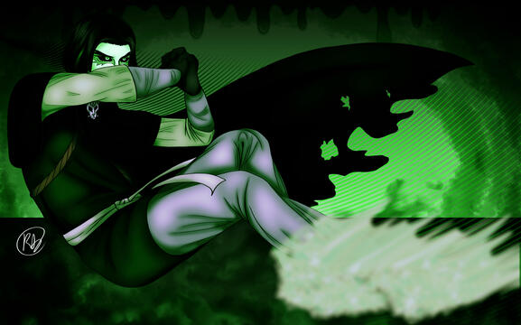 "bad bad things" stylized in digital (firealpaca) (sept. 23, 2020)